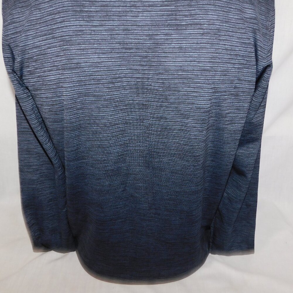 Nike Dri-Fit Victory Blue Black Striped 1/4 Zip Long Sleeve Golf Pullover Mens M - Picture 11 of 11